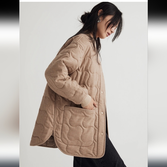 Madewell Quilted Oversized Bomber Jacket - Picture 3 of 8